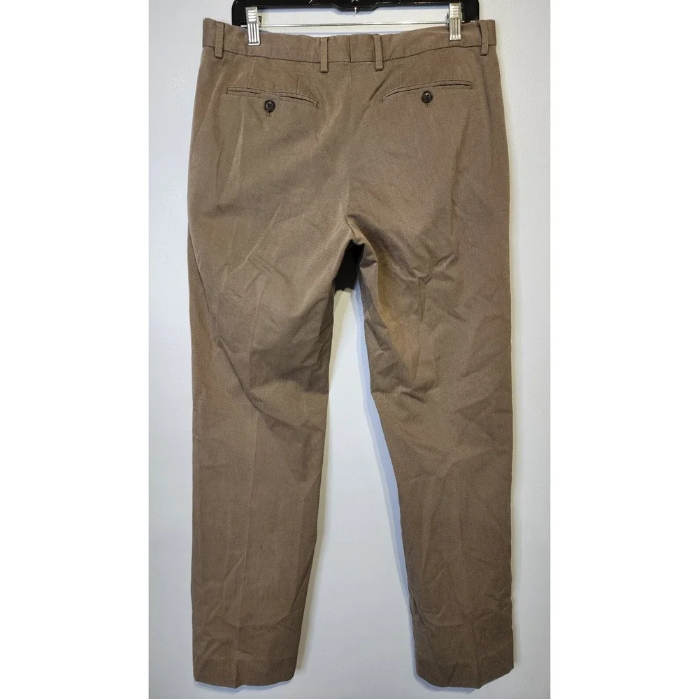 Banana Republic Classic Fit Pleated‎ Men Size 33X31 Khaki Brown Pants Tag 33x32